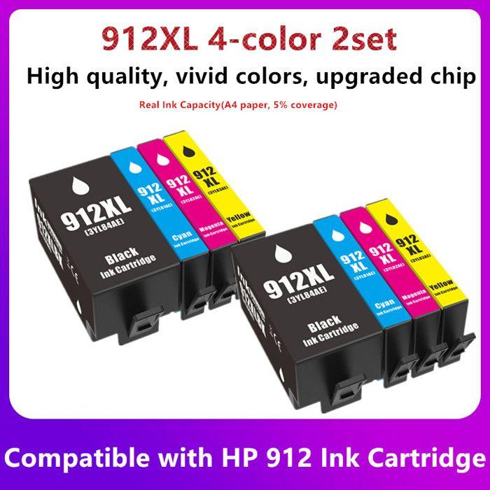 Чернильный картридж - YUMI MAZAO - 912XL/917XL - Совместимый с HP - 2 комплекта - Многоцветный