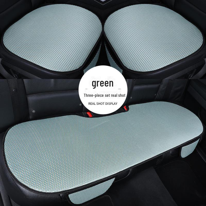 Комплект подушек для автомобильного сиденья из дышащего ледяного шелка для любого сезона, цельная конструкция с функциями вентиляции и комфорта.