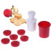 Cookie Cutter Cartoon Biscuit Maker Mold Christmas Candy Jelly Sugar Stamp Tool Set with 6 Beautiful Silicone Patterns