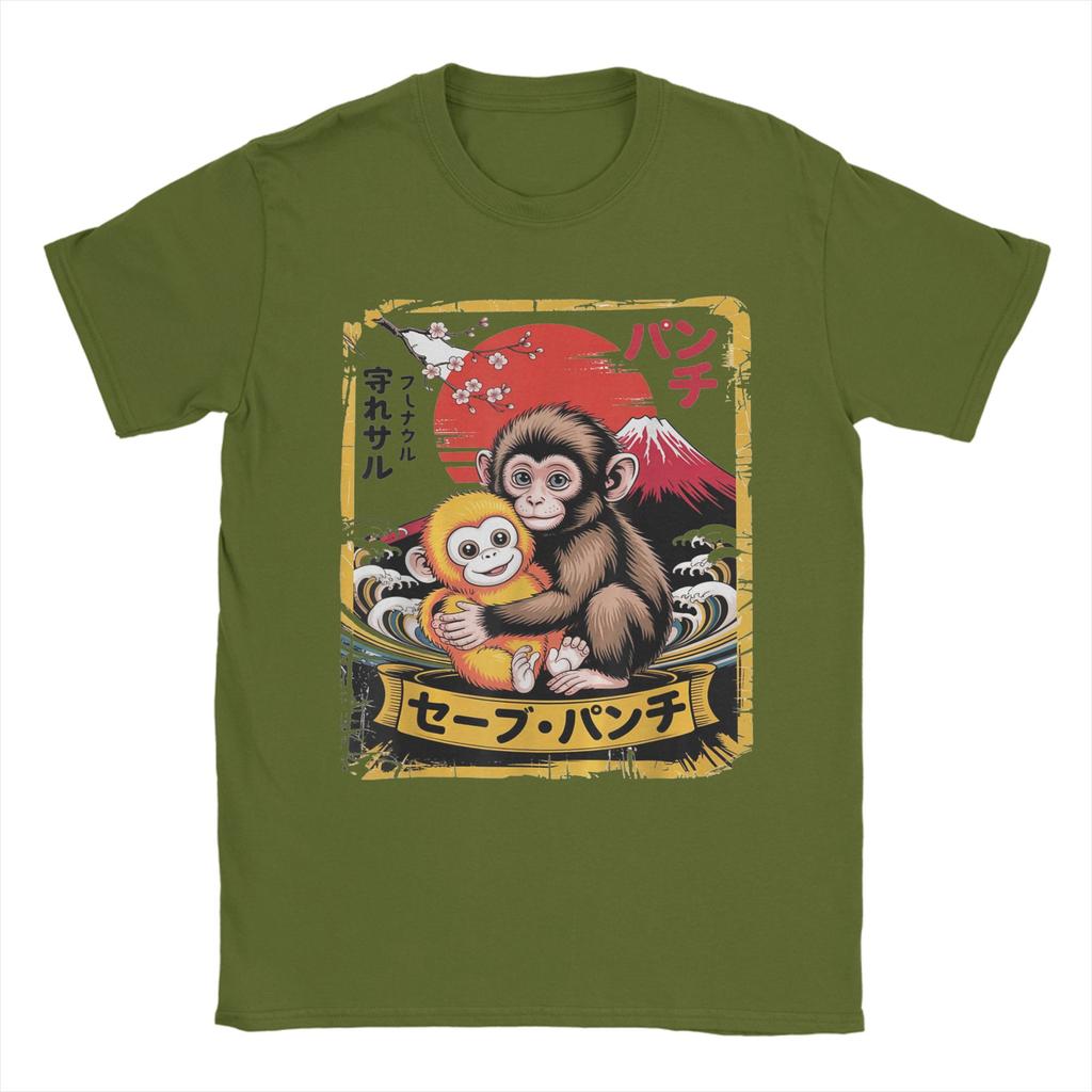 Baby Monkey Punch Japanese Pure Cotton T Shirt For Unisexs Beach Y2K Funny TShirts ONeck Hippie Tee Shirt Oversized Casual Tops