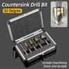Набор сверл HSS 82 Degree 5 Flute для конической зенковки, фреза для снятия заусенцев, инструмент для снятия фаски 1/4" 3/8" 1/2" 5/8" 3/4"