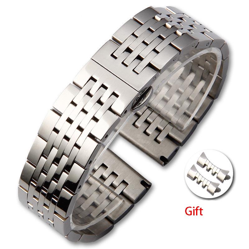 Семь-звенный браслет для часов из нержавеющей стали для Tissot T41, Застежка 12-24 мм