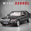 1:Масштаб 1:24 Модель Классического Автомобиля S320 Игрушка Металлическая Литая Имитация Звук Свет Миниатюрные Модели Мотоциклов Украшения для Хобби Подарки