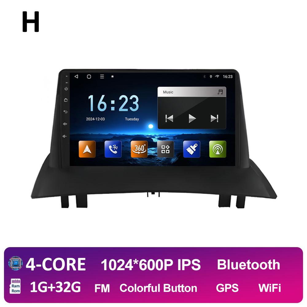 Для Renault Megane 2 2002 2003 2004 2005 - 2009 Беспроводная навигация Carplay GPS Android 14 DSP Стерео Авторадио Сенсорный экран 4G