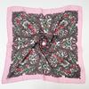 70*70cm Russian Floral Printed Bandana Women Square Headband Scarf Babushka Head Wraps Handkerchief Female Ethnic Shawl