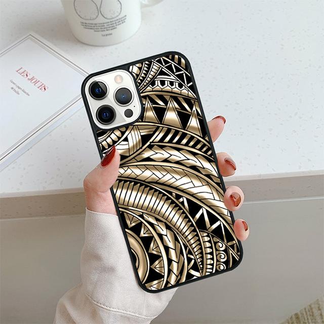 Племенной чехол для телефона в стиле маори, полинезийский, самоанский для iPhone 17 Air 14 15 16 13 12 Чехол для Apple Pro Max 6S Plus