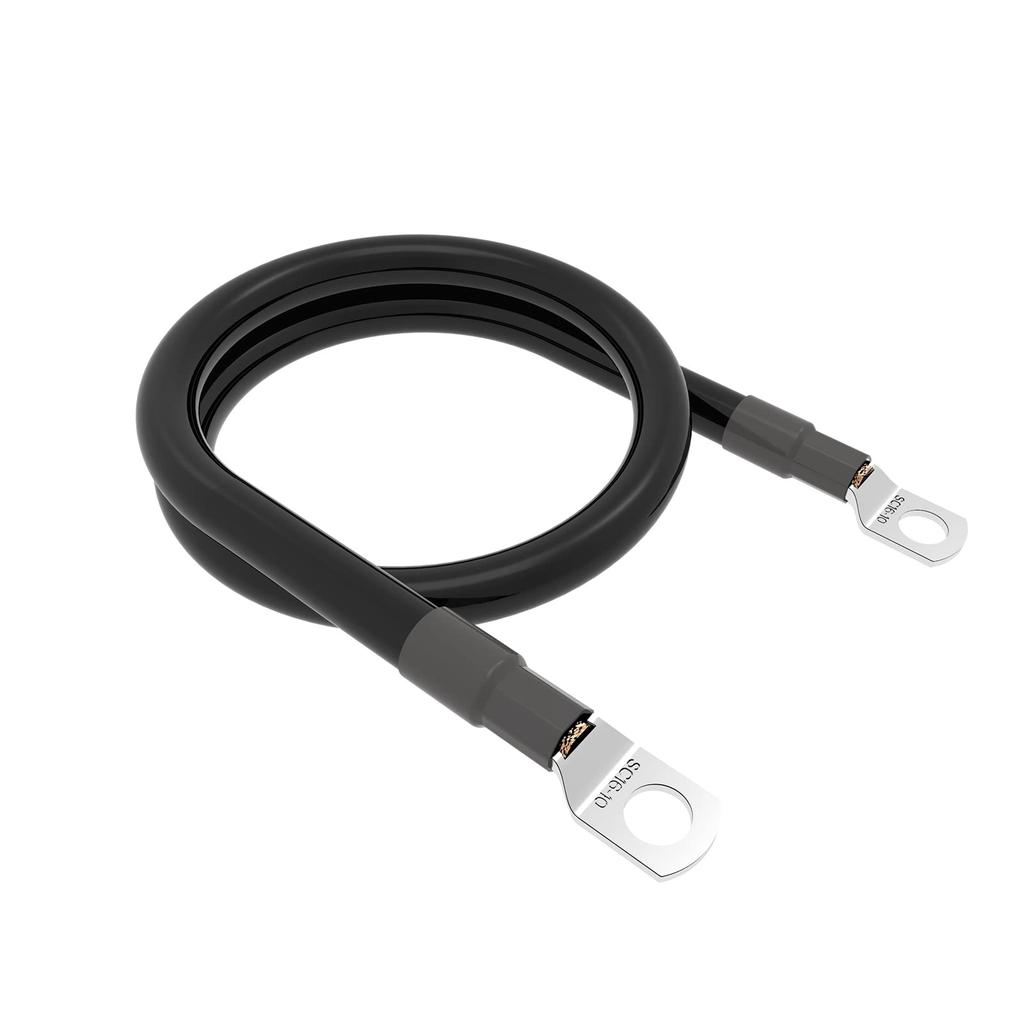 Провод 6 AWG 16мм2 30см Постоянный Красный + Черный Чистая Медь 3/8