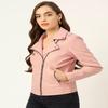 Noora Women's LADY PINK Leather JACKET Однотонная женская куртка для верховой езды с длинными рукавами