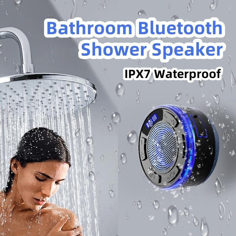 Bathroom Bluetooth Speaker IPX7 Waterproof Shower Large Suction Cup MP3 Music Subwoofer TWS Wireless Stereo Music Box Outdoors