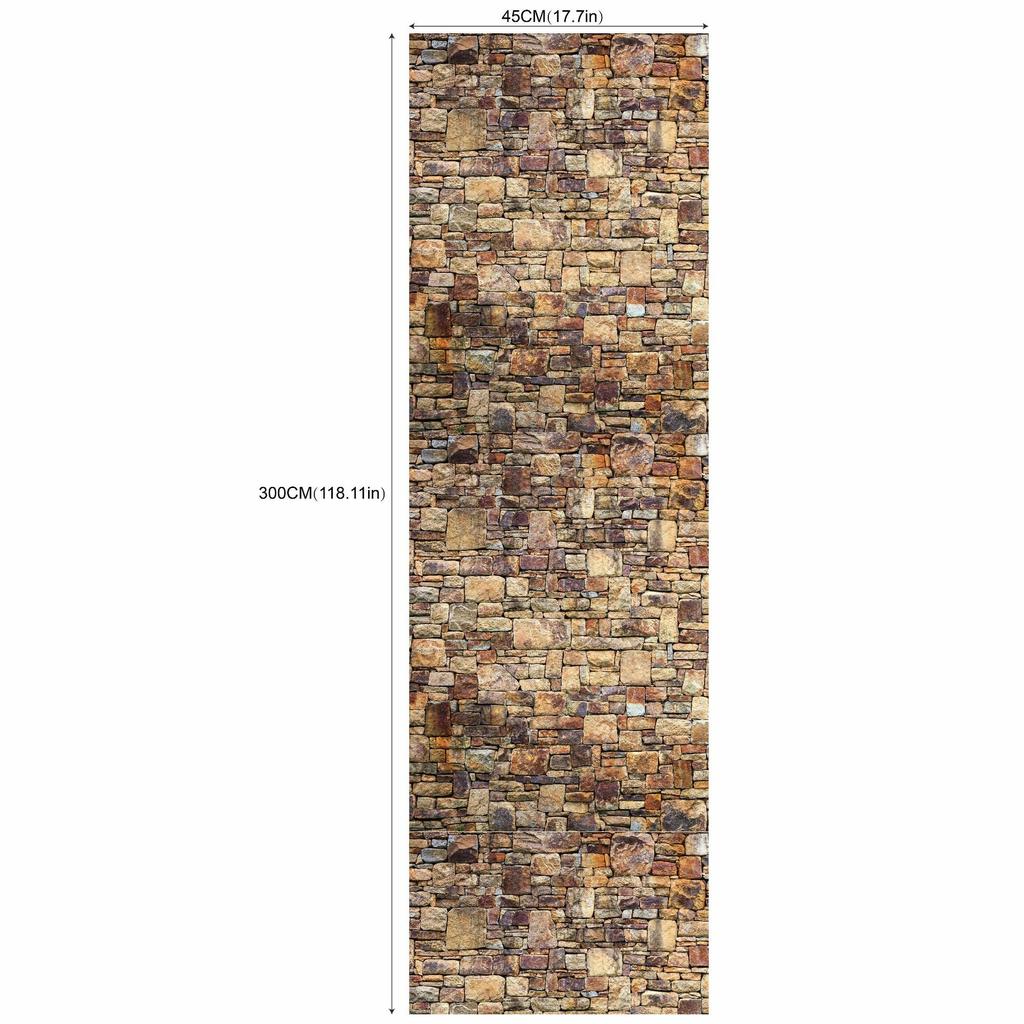 Бесшовные обои для гостиной и спальни с кирпичной стеной(45см*300см)