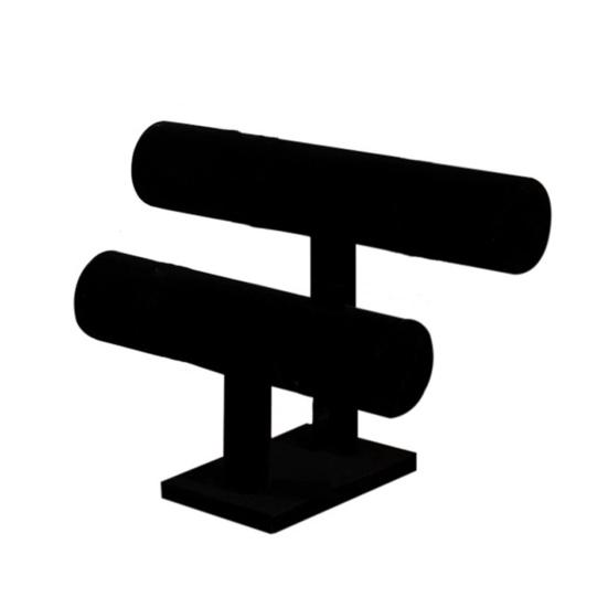 Двухъярусная подставка для браслета, браслета, часов, ювелирных изделий, настольная горизонтальная подставка для часов для туалетного столика в спальне