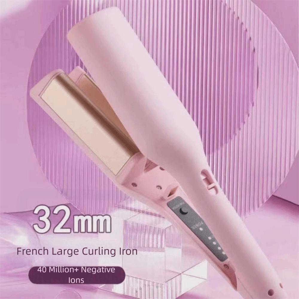 Temperature Control Water Wave Hair Curler Large Curl 32MM Deep V Curling Iron Travel