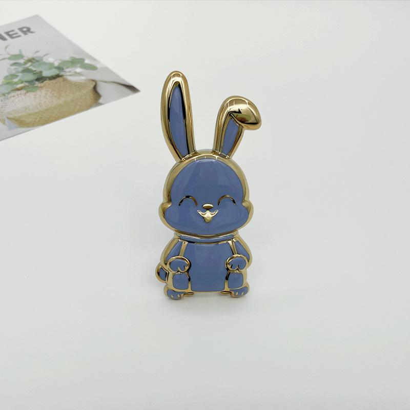 Cute Rabbit Phone Grip Stand Foldable Adjustable Universal Compatibility Cartoon Bunny Design Secure Grip for Smartphones and Tablets
