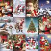 5D DIY Алмазный рисунок круглая дрель Санта-Клаус Снеговик Рождественская елка Вышивка Полное изображение Мозаика Рождественское украшение для вышивки крестиком