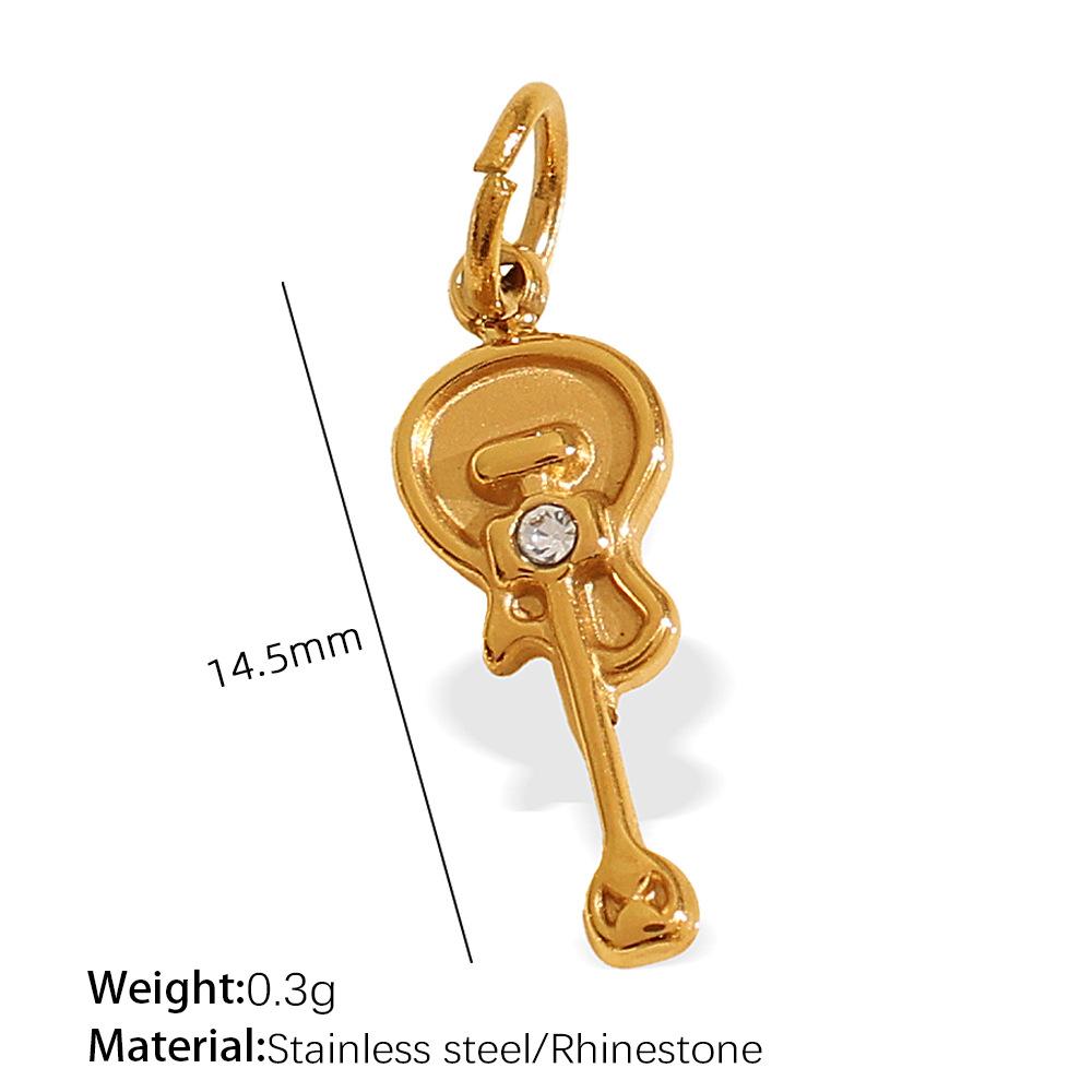 Exquisite Diy Diverse Diamond Pendant Accessories Stainless Steel Gold Plated Versatile Pendant Collection
