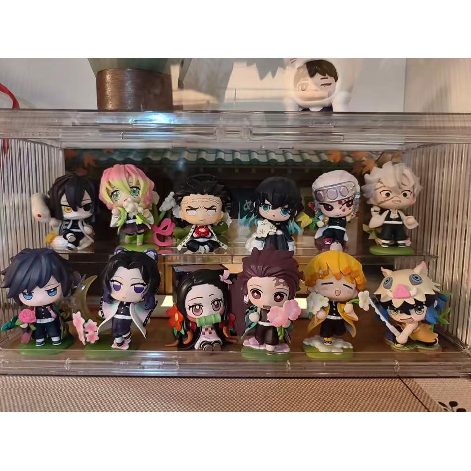 Demon Slayer Kimetsu no Yaiba Q Version Figure Blind Box Set 12 Styles Anime Character Collectible Model Doll Gift