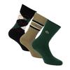 Lacoste Unisex Adult Assorted Designs Cotton Socks (Pack of 3)