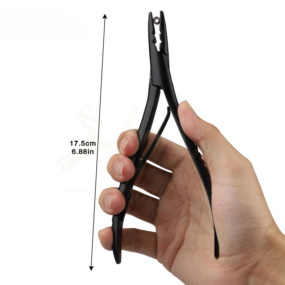 Щипцы для наращивания волос с микробусинами, 2 отверстия, многофункциональный инструмент для наращивания волос, для удаления волос, микрокольцевая петля