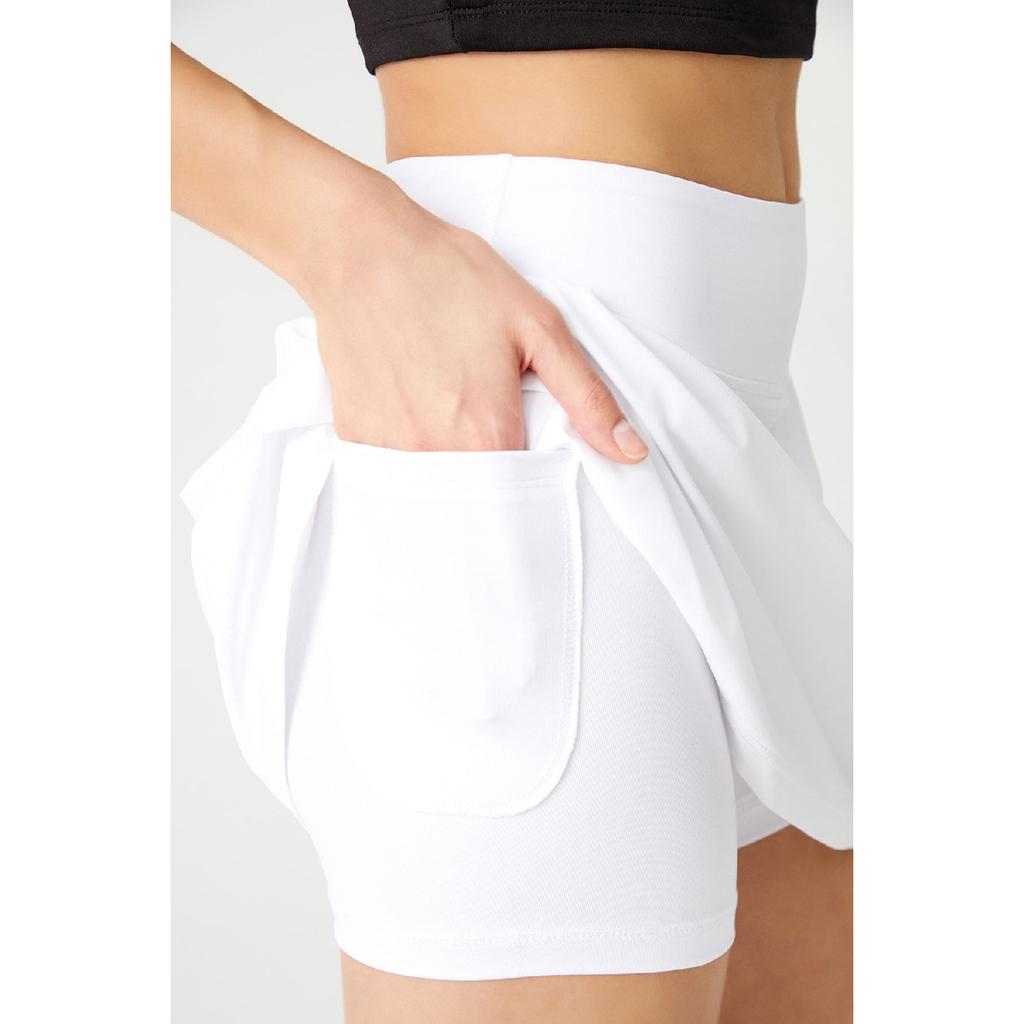 White 2 Layer Tennis Skirt - Shorts Skirt - Sports Skirt Tennis Skirt