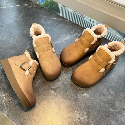 Новые ретро зимние сапоги женские 2025 зимние на толстой подошве с увеличением роста ботинки мартин женские бархатные теплые женские ботинки универсальные ботинки