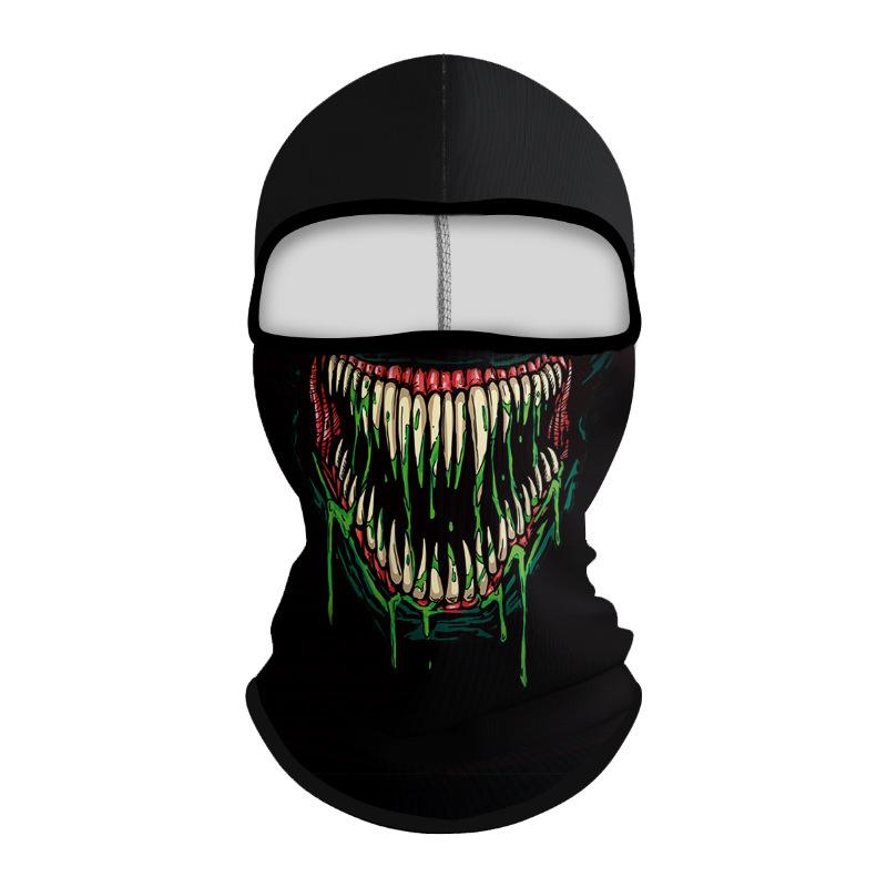 Creepy Horror Pattern Sun Protection Head Cover for Men Quick Dry Summer Cycling UV Protection Neck Gaiter