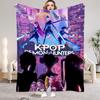 Плед с K-Pop Демон Хантерами для Девочек и Мальчиков Плюшевый Плед Новинка Теплый Плед Всесезонный Подарок