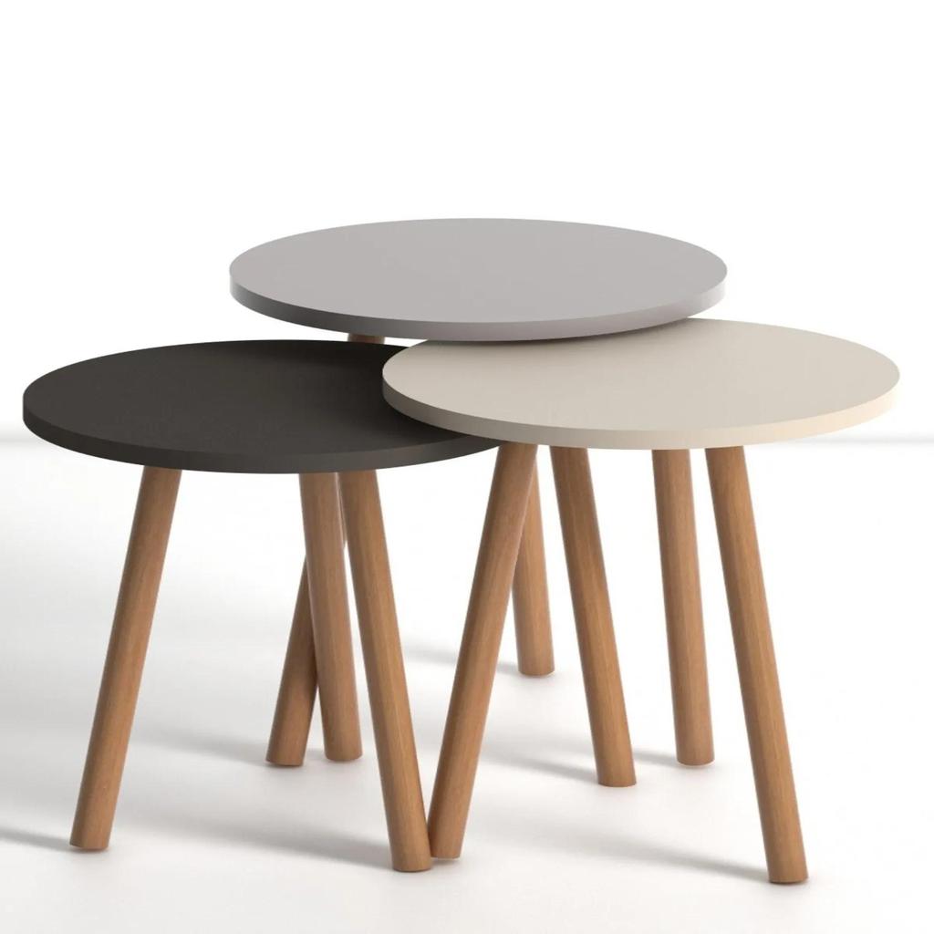 EPeddler Home Деревянный журнальный столик, журнальный столик для гостиной из 3 предметов