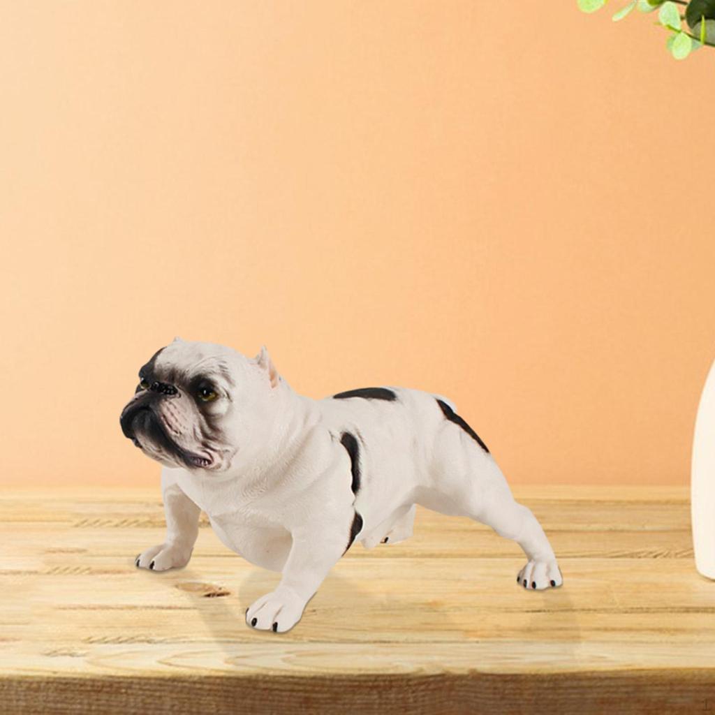 Dog Statue Figurine Lifelike Animal Collectible Desk Figure Puppy Sculpture Simulation Model