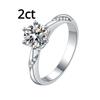 D Color Moissanite Ring 50 Points/1/2/3 Carat Sterling Silver S925 Platinum Plated Ring Engagement Ring Wedding Ring Gift for Girlfriend