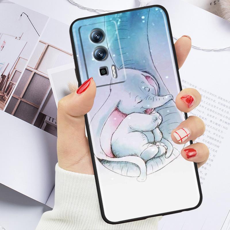 Cute Dumbo Cartoon For Xiaomi Redmi 9A 9C 9AT 10C 9 9T 10 12C 13C 8 12 K60 A1 K50 K40 5G Black Back Phone Case