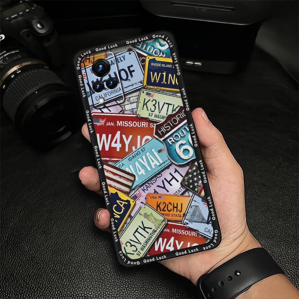 Waterproof Fashion Design Phone Case For VIVO V21 Cartoon protective Dirt-resistant Silicone TPU Back Cover Cute Cover