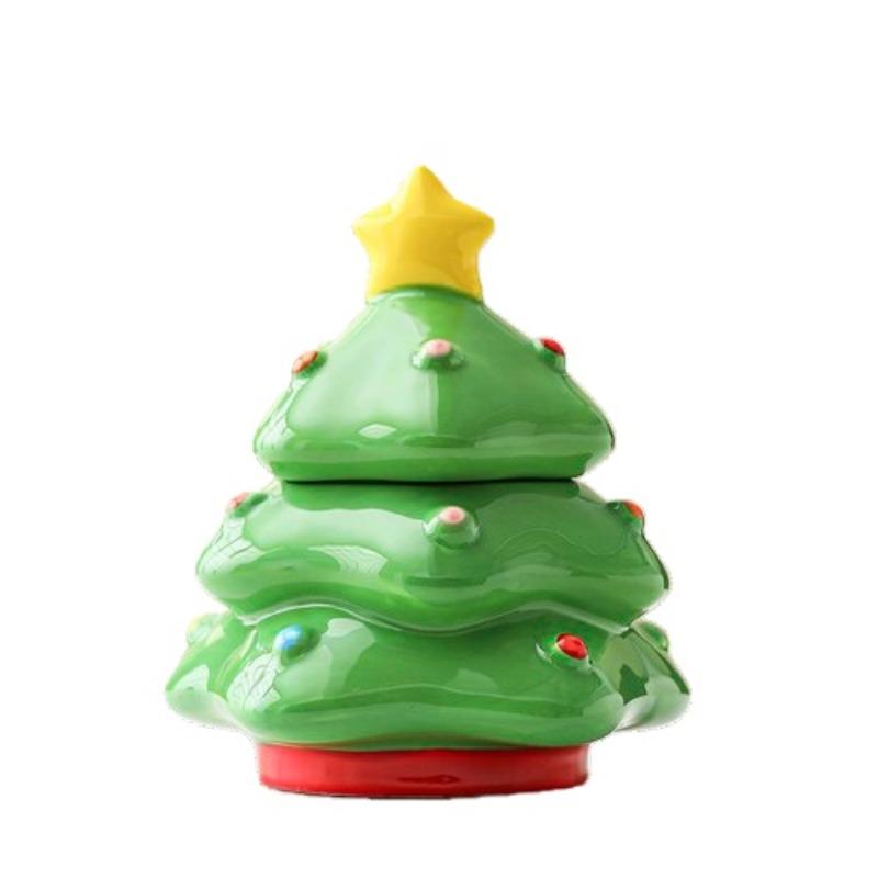 Креативная керамическая банка для хранения в виде рождественской елки, милая банка для конфет и декоративный органайзер для украшений для домашнего декора, идеальный подарок на день рождения