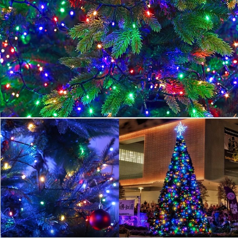 2 комплекта гирлянд на солнечных батареях из 100 светодиодов, водонепроницаемые, энергоэффективные и простые в установке, для украшения сада на рождественскую елку