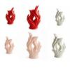 3D Printed Artistic Flame Vase Twisted Wave Flower Container Irregular Vase  Desktop Decoration