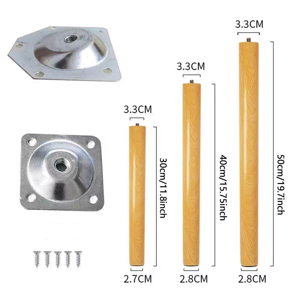 4 шт. 30-60 см ножки для мебели из цельного дерева DIY ножки для шкафа ножки для журнального столика мебельные аксессуары