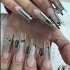 6pcs Stainless Steel Acrylic Nail Pincher Clips Rusian C Curve Nail Pinching Tool