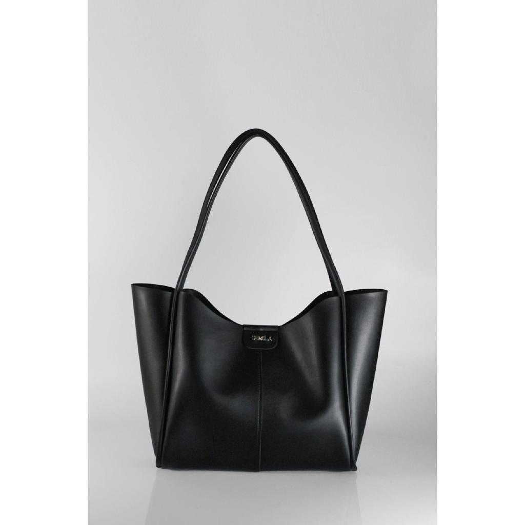 Women's Black Large Size Makeup Bag Hand And Shoulder Bag