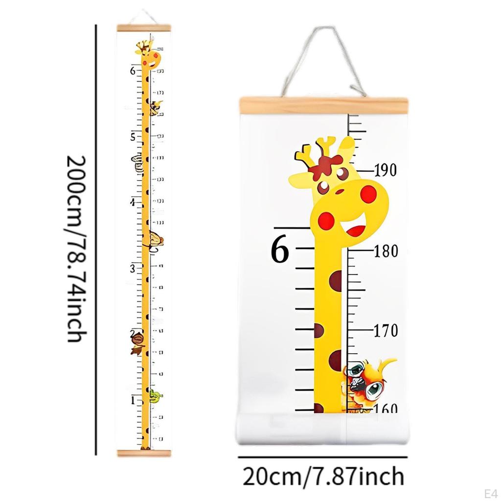 Children's Height Chart, Growth Record, Wall Hanging Ruler for Playroom Decoration