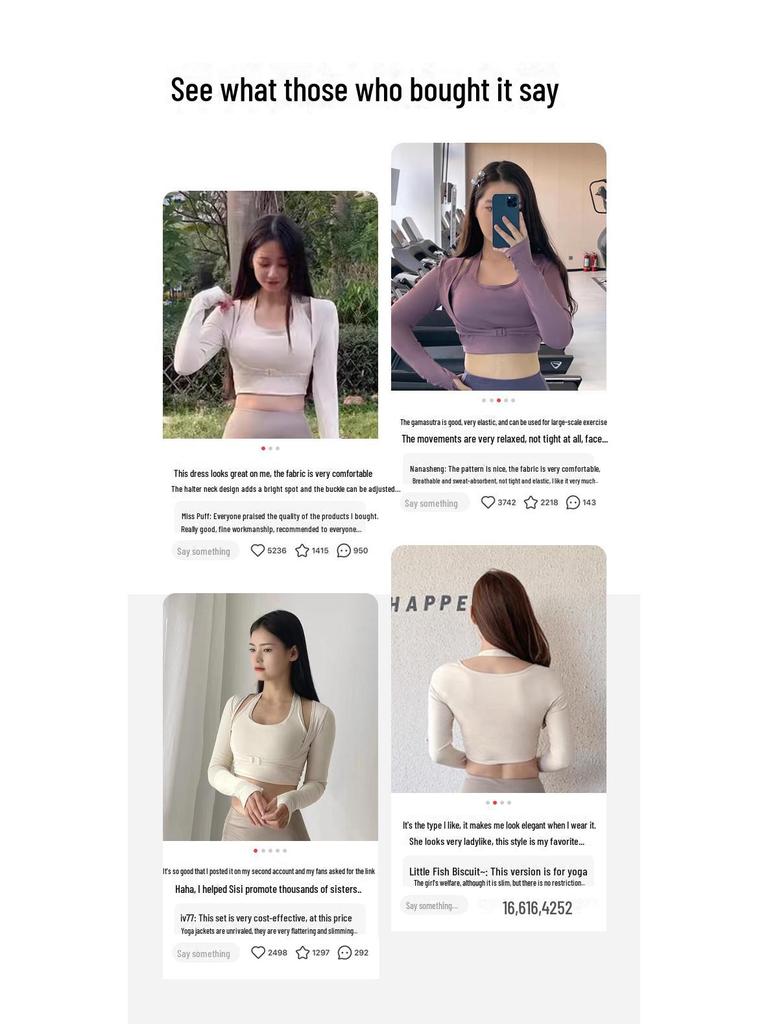 Juyitang Peach Halter Neck High-Intensity Yoga Top - Bra-Free Sports Suit