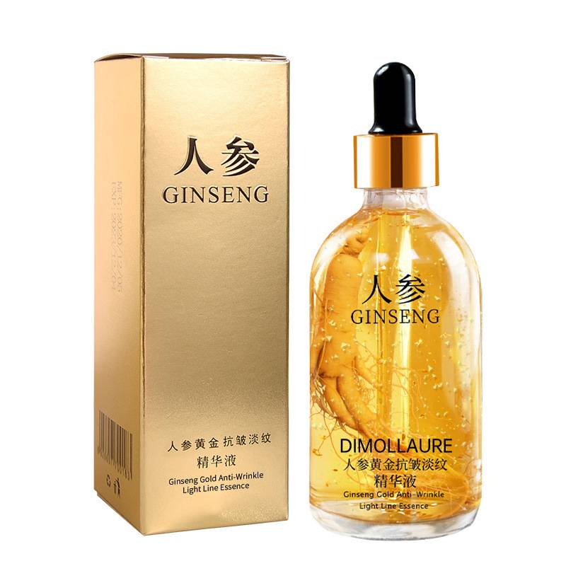 Gold Ginseng Facial Essence 100ml, Niacinamide Hyaluronic Acid Hydrating Moisturizing Anti-wrinkle Serum