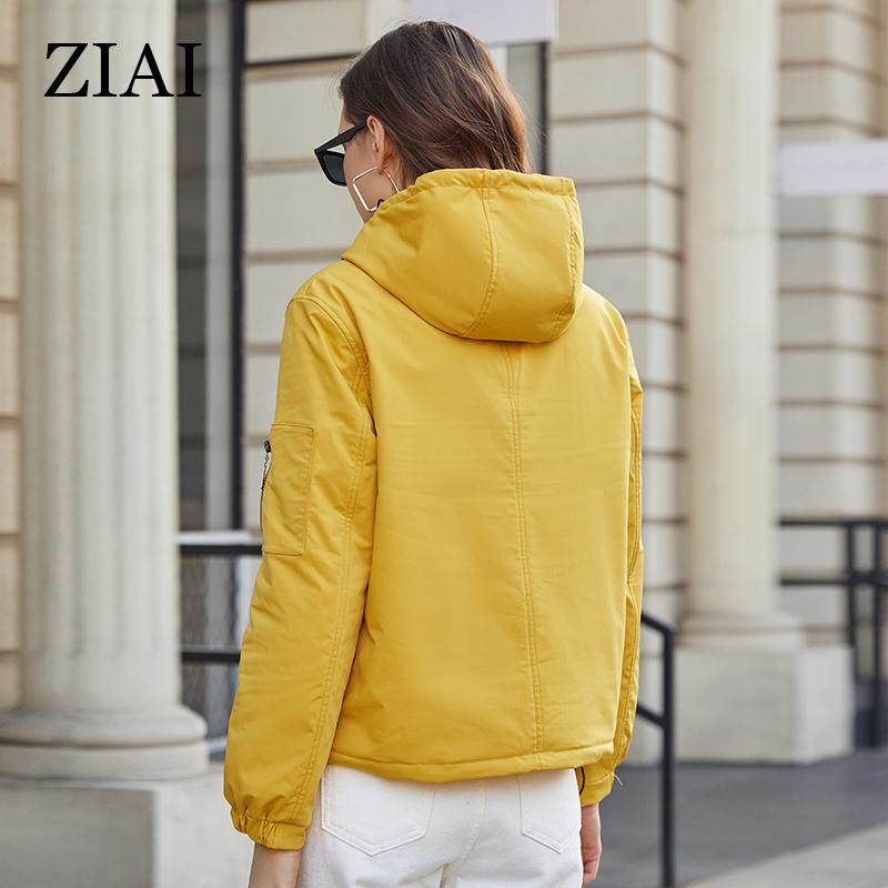ZIAI 2023, весенняя женская куртка, короткий плащ, простой пуловер, женское пальто, простые повседневные качественные ветровки, куртки ZS-30011
