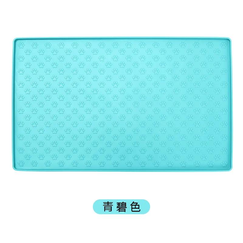 Pet Silicone Food Mat Cat and Dog Pet Items Portable Waterproof Leakproof Non-slip Feeding Mat Bowl Mat Pet Feeder Supplies