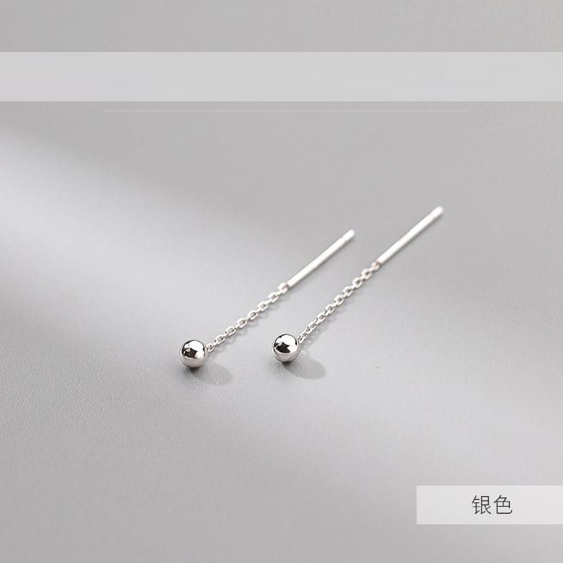 Корейские серьги-подвески Геометрический блок Круглый Длинная кисточка Штанга Серьги-капли Для женщин Минимализм Серьги-линии K-pop Украшения Подарок