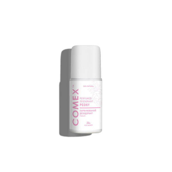 Peony Natural organic roll-on deodorant. Your skin remains soft and protected for 24 hours.