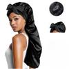 Women Long Bonnet Sleep Cap Silky Sleeping Cap with Wide Elastic Band Hair Care Curly Hair Natural Hair