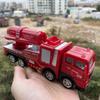 Inertia Fire Truck Models Kids Toy Car Pull Back Sliding Ladder Firetruck Vehicle For Toddler Collection Car Set Kids Boys Gift