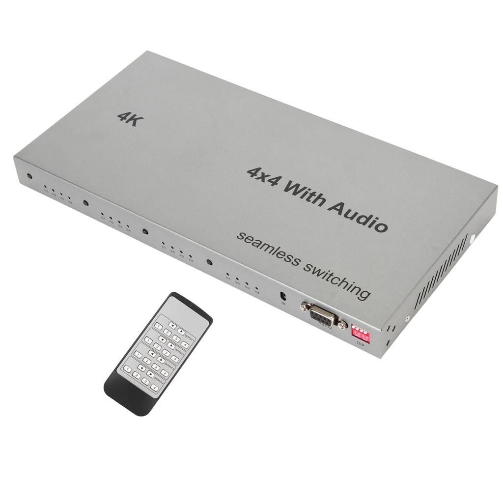 HD Multimedia Interface Switch 4 In 4 Out 4K 30Hz Video Switcher Splitter with Sound Extractor for