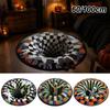 Stain Resistant Round Area Rug Diatom Mud Halloween Floor Mat Halloween Round Rug  Halloween Decor