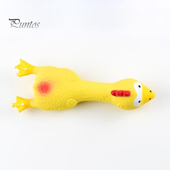 Латексная игрушка-курица для собак со звуком, избавляющая от скуки, игрушка для чистки зубов, молярная игрушка, устойчивая к укусам, забавная пищащая игрушка-курица для собак, жевательная игрушка