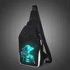 Stylish Luminous Outdoor Backpack With Usb Charging And Earphone Jack For School